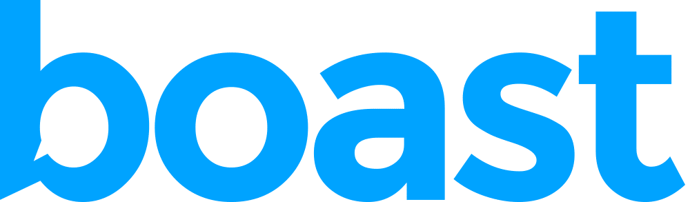 Boast logo, light blue