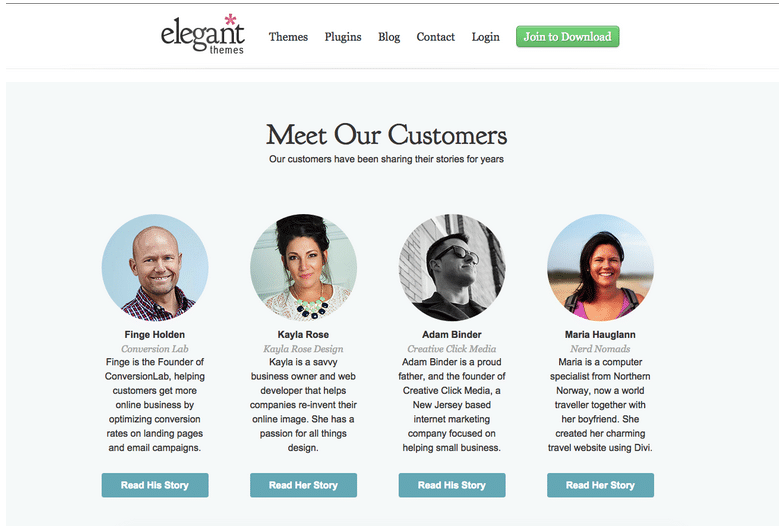 Elegant Themes Customer Testimonials