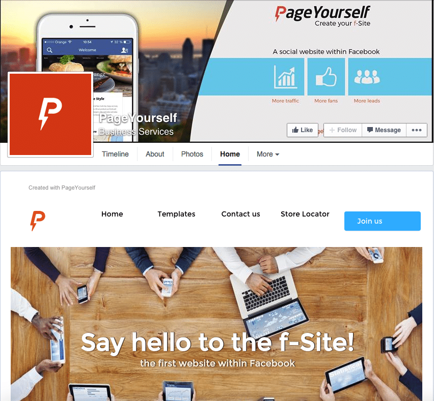 PageYourself Blog Facebook Integration