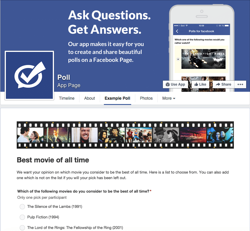 Polls For Facebook
