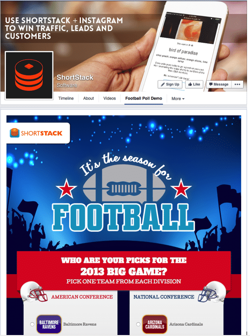 Shortstack Facebook Poll App
