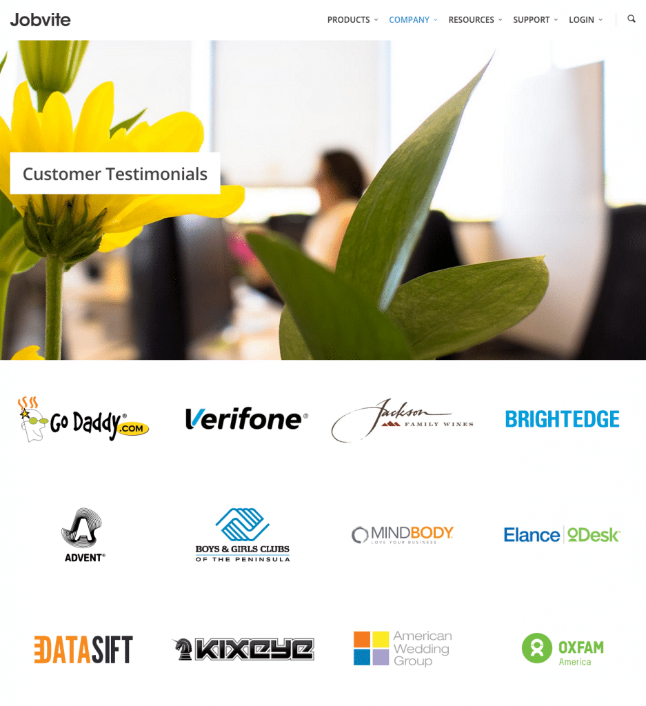 Customer Testimonials Jobvite