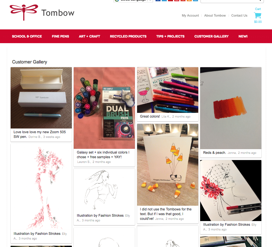 Testimonial page design