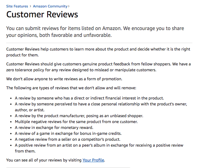 legal and illegal practices for testimonials