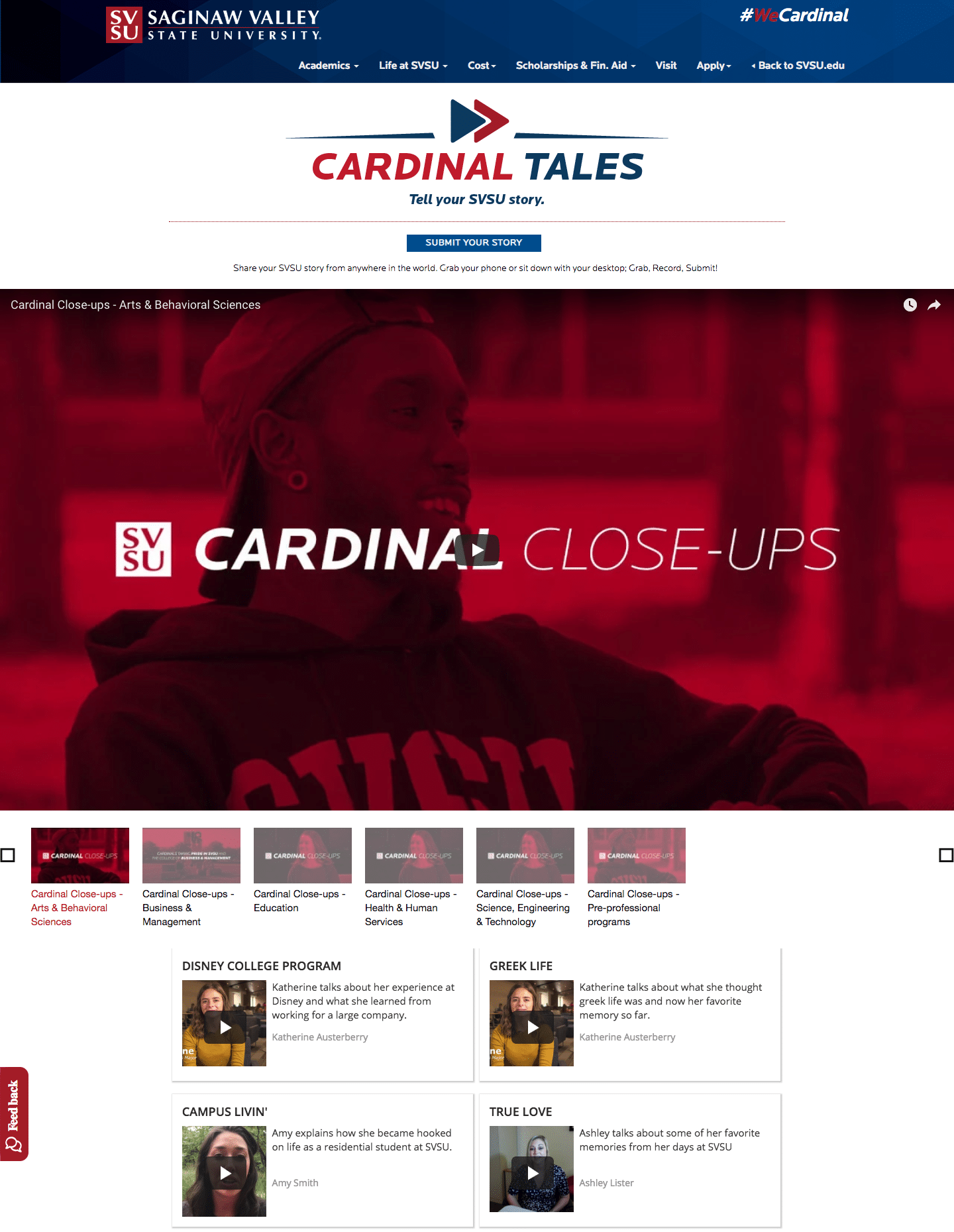 Saginaw Valley State University Testimonial Page