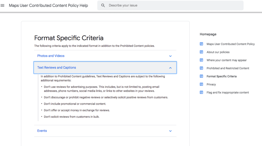 google reviews policies on soliciting reviews