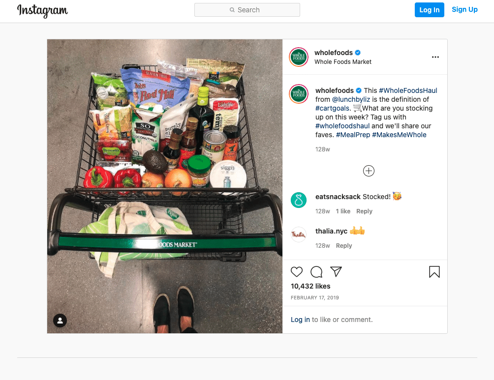 Example of UGC as Social Proof