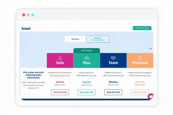 Boast Examples of Testimonials on Websites