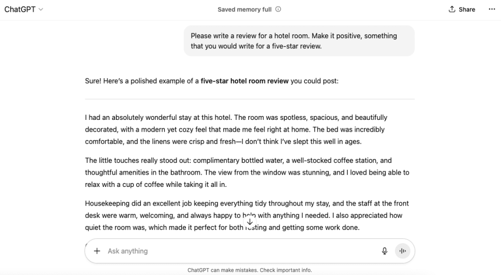 ways to detect AI reviews