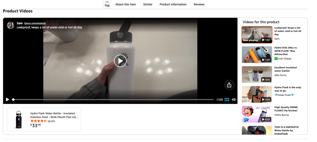 how to use video product reviews on Amazon pages