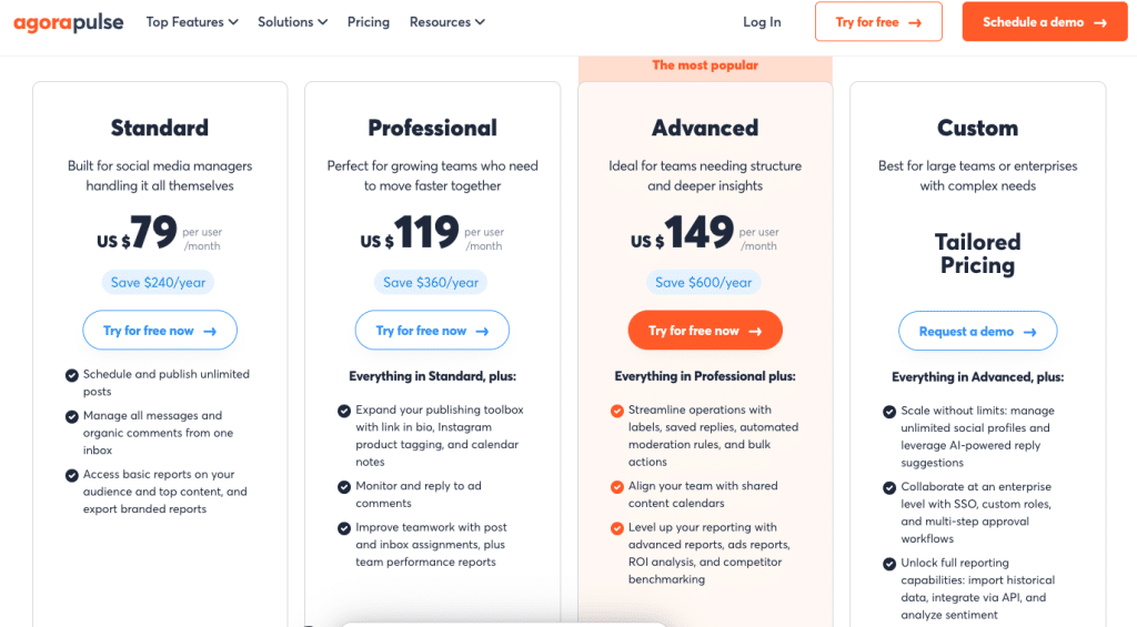 Agorapulse pricing 2026